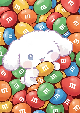Cute Cinnamoroll with M&Ms