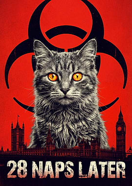 28 Days Later Cat Parody Movie Poster