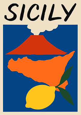Sicily Travel Poster