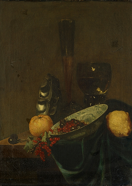 Still Life with Fruit and Glassware