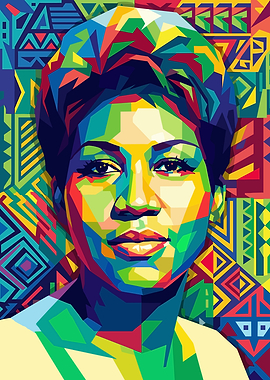Aretha Franklin Pop Art Portrait