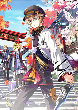 Anime characters in Japanese setting