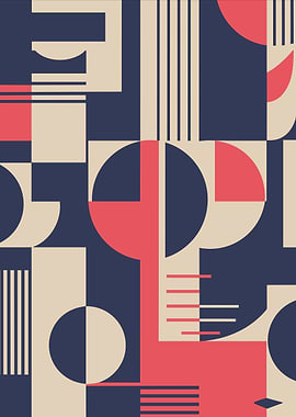 Retro Geometric Abstract Art