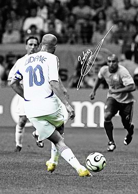 Zidane Kicking a Soccer Ball