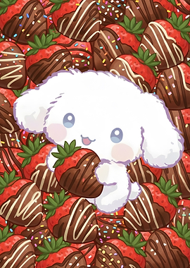 Cinnamoroll with Chocolate Strawberries