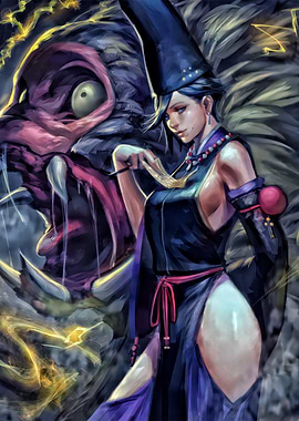 Mysterious Woman and Beast