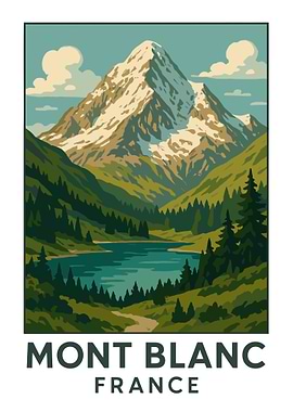 Mont Blanc France Landscape Travel