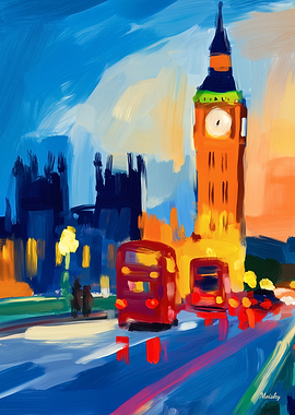 Fauvist London at Dusk