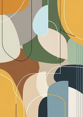 Abstract Geometric Shapes and Lines