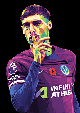 Footballer with Shushing Gesture