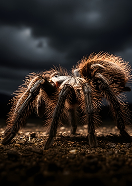 Tarantula on the ground