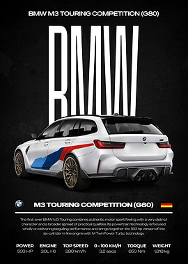 BMW M3 Touring Competition Poster