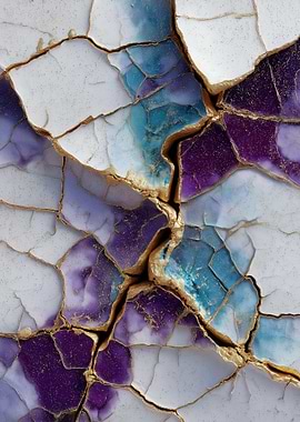 Cracked Ceramic with Gold Inlay