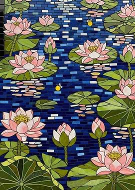 Water Lily Pond Mosaic