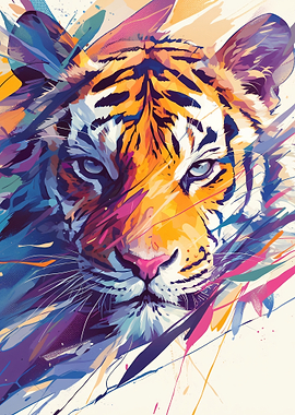 Vibrant Tiger Portrait
