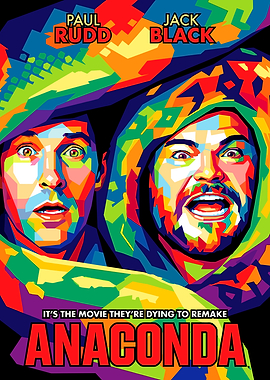 Paul Rudd and Jack Black Anaconda Pop Art