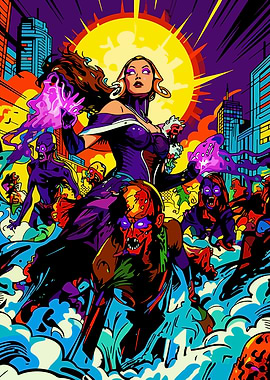 Sorceress Unleashes Zombies in City