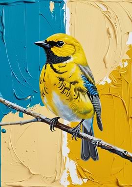Yellow Bird on a Branch