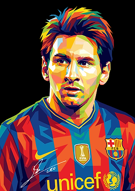 Lionel Messi Pop Art Portrait