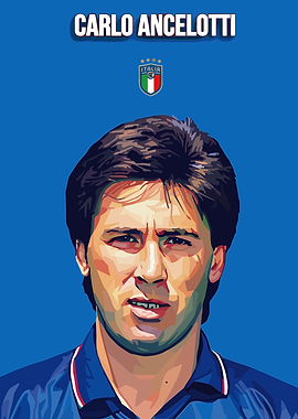 Carlo Ancelotti Pop Art Portrait