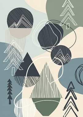 Abstract Geometric Nature Pattern