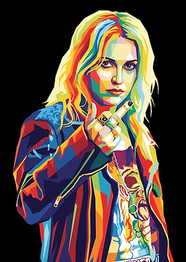 Emily Armstrong Woman giving the middle finger