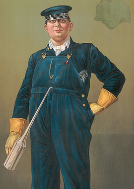 Vintage Worker with Tools