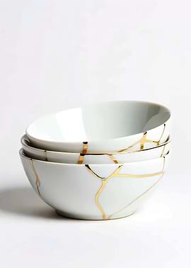 Kintsugi Ceramic Bowls