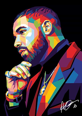 Drake Face rap pop art