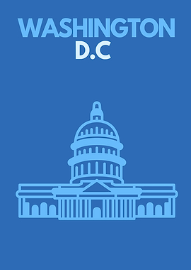 Washington D.C. Capitol Building Illustration