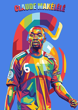 Claude Makélélé Pop Art Portrait