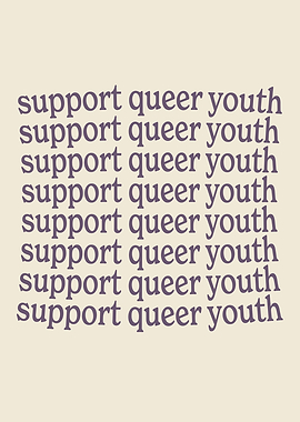 Support Queer Youth Text Art