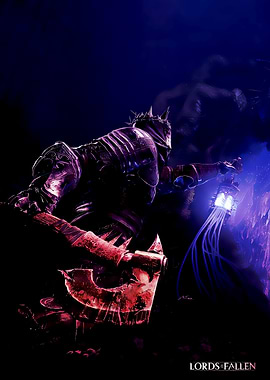 Dark Knight with Axe and Lantern