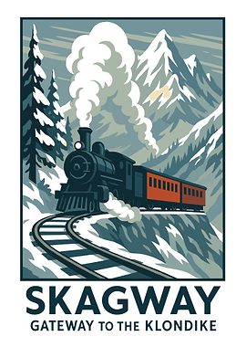 Skagway Train Alaska Landscape Travel