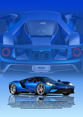 Blue Ford GT Supercar