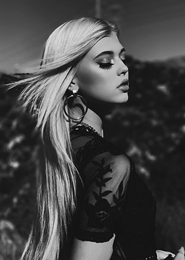 Black and White Portrait of a loren gray