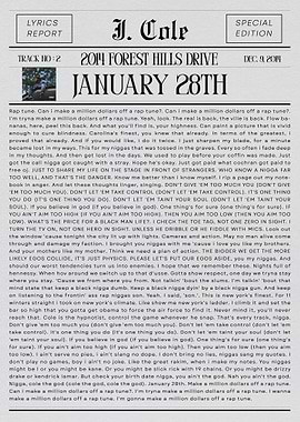 J. Cole 2014 Forest Hills Drive