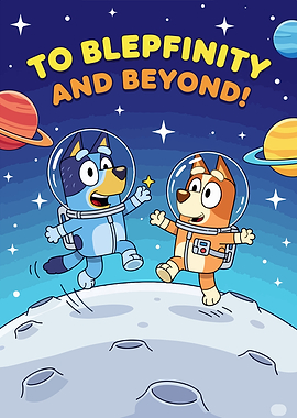 Bluey and Bingo in Space