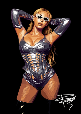 Beyonce in futuristic silver outfit