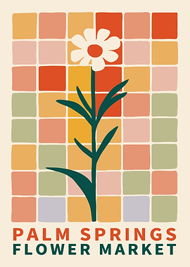 Palm Springs Flower Market Poster