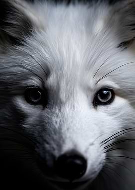 Close-up of an Arctic Fox's Face