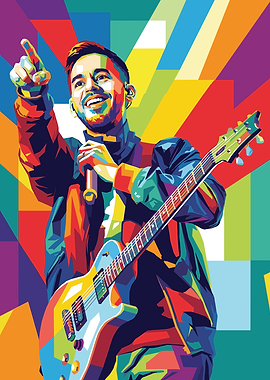 Mike Shinoda Playing Guitar