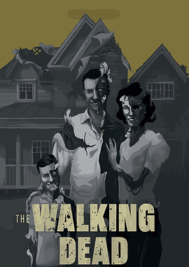 The Walking Dead Pixel Art Poster