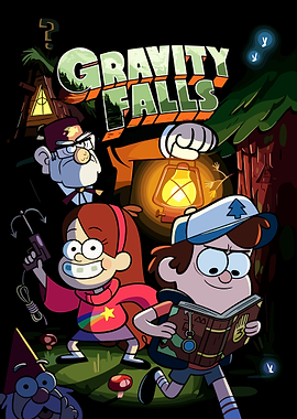 Gravity Falls Characters in Forest