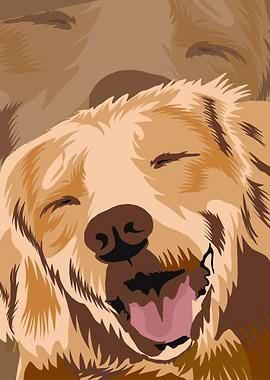Happy Golden Retriever Dog
