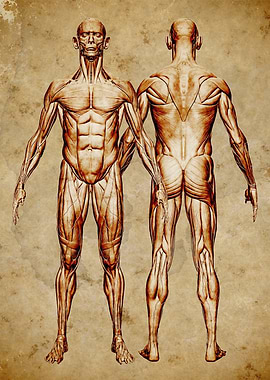 Anatomy Male Muscle Map