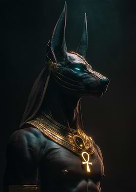 Anubis Egyptian God Portrait