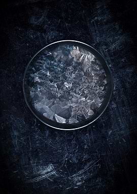 Abstract Dark Metal Texture with frozen pattern