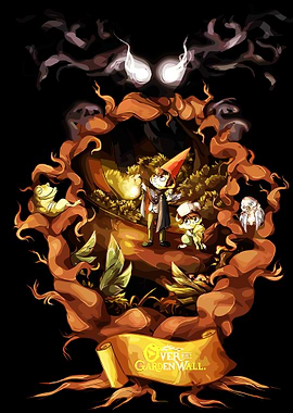 Over the Garden Wall characters in forest