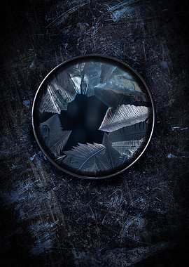 Abstract Frost Pattern on Lens